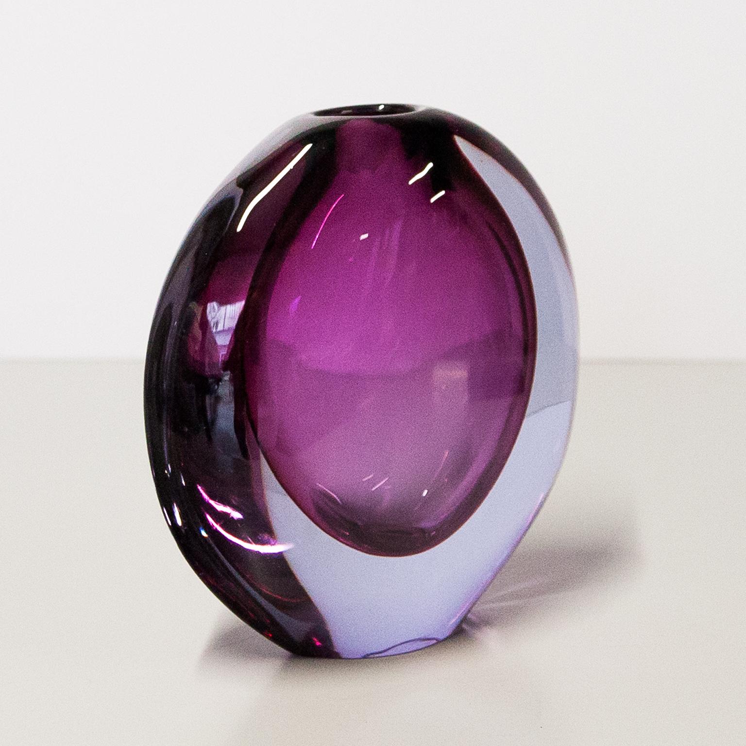 Italian Huge Flavio Poli Seguso Purple Vase For Sale