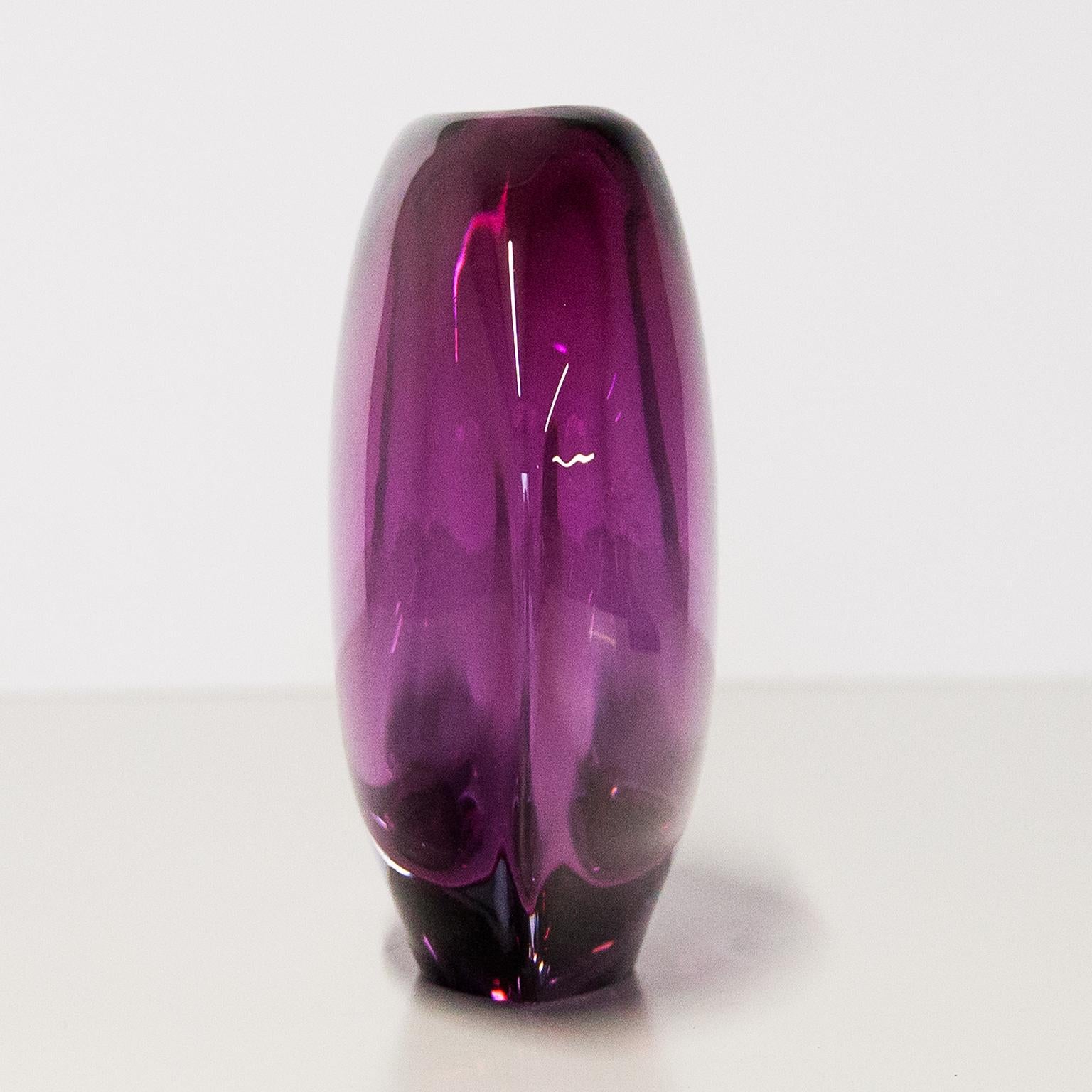 Huge Flavio Poli Seguso Purple Vase For Sale 2