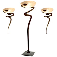 Huge Floor Lamp Murano and Two Wall Sconces, Enzo Ciampalini, 1970s