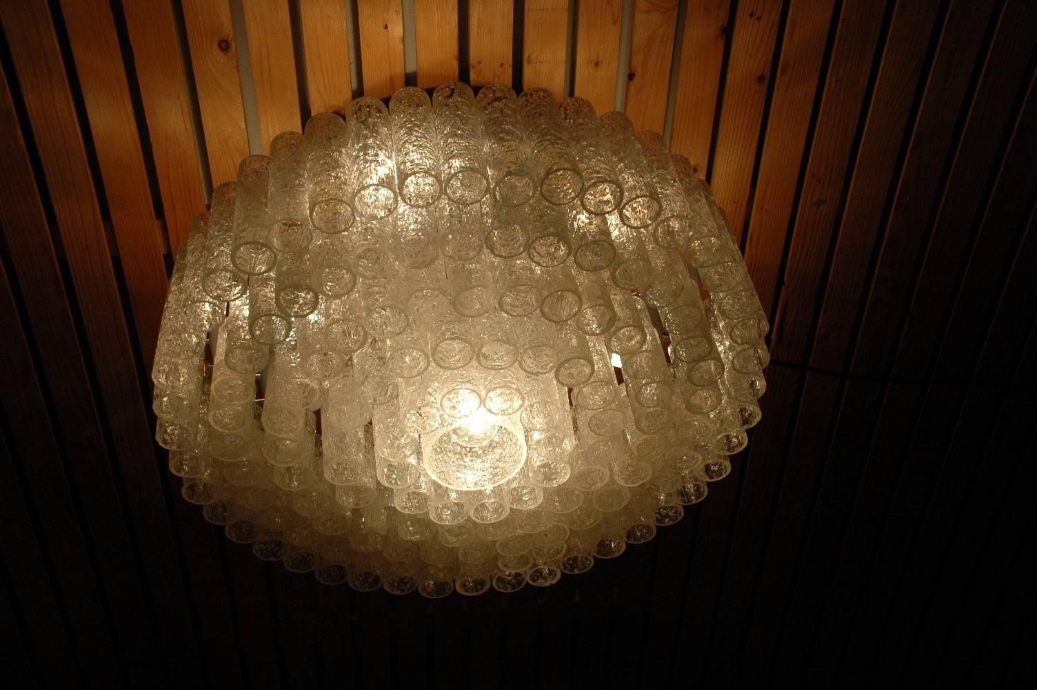 Mid-Century Modern Huge Flush Mount Light Fixture by Doria, Germany, a Pair of 2 Available For Sale