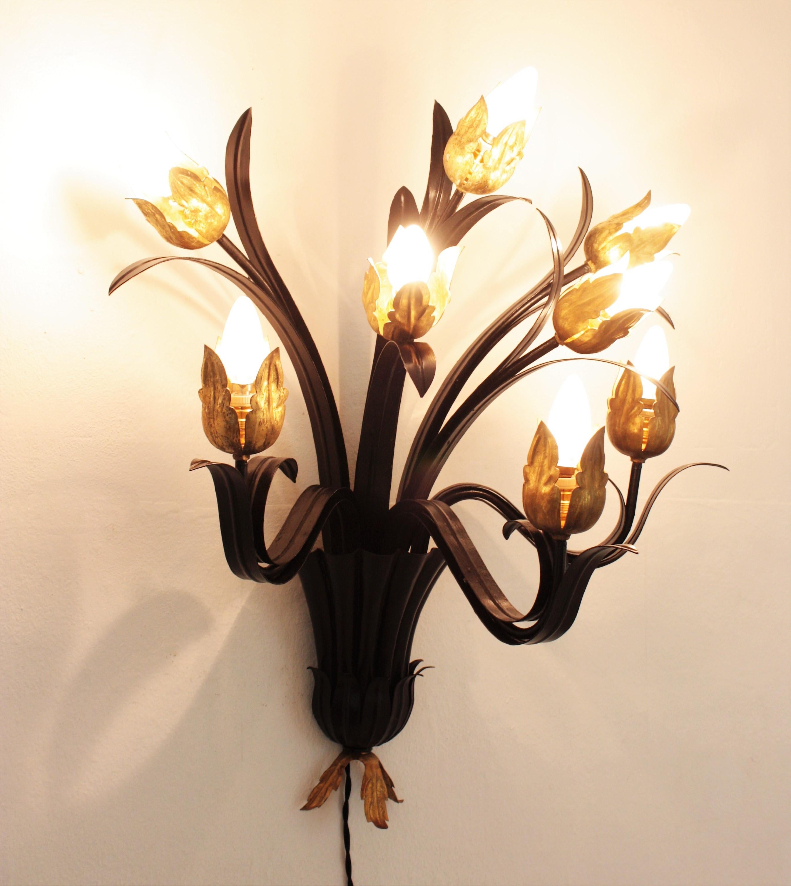 floral wall light