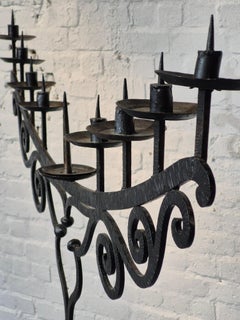Huge forged iron candleholder