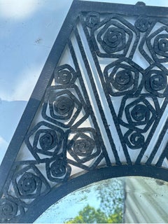 Huge French Art Deco Wrought Iron Mirror