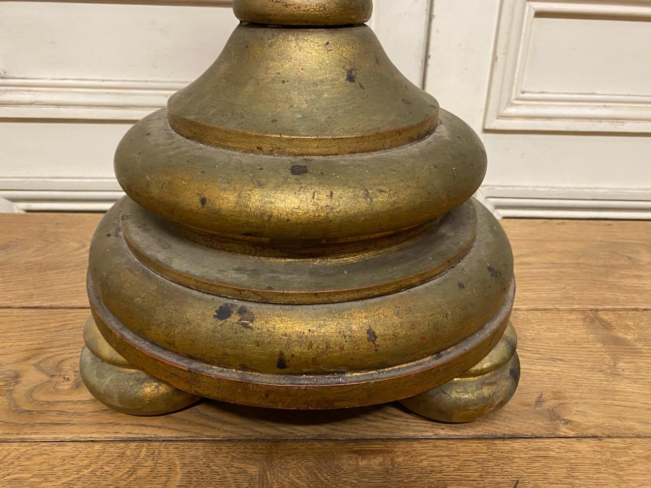 Huge French Church Gilt Candle Stick For Sale 3
