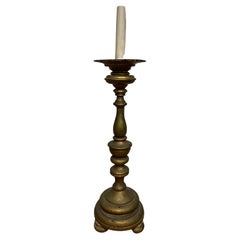 Used Huge French Church Gilt Candle Stick