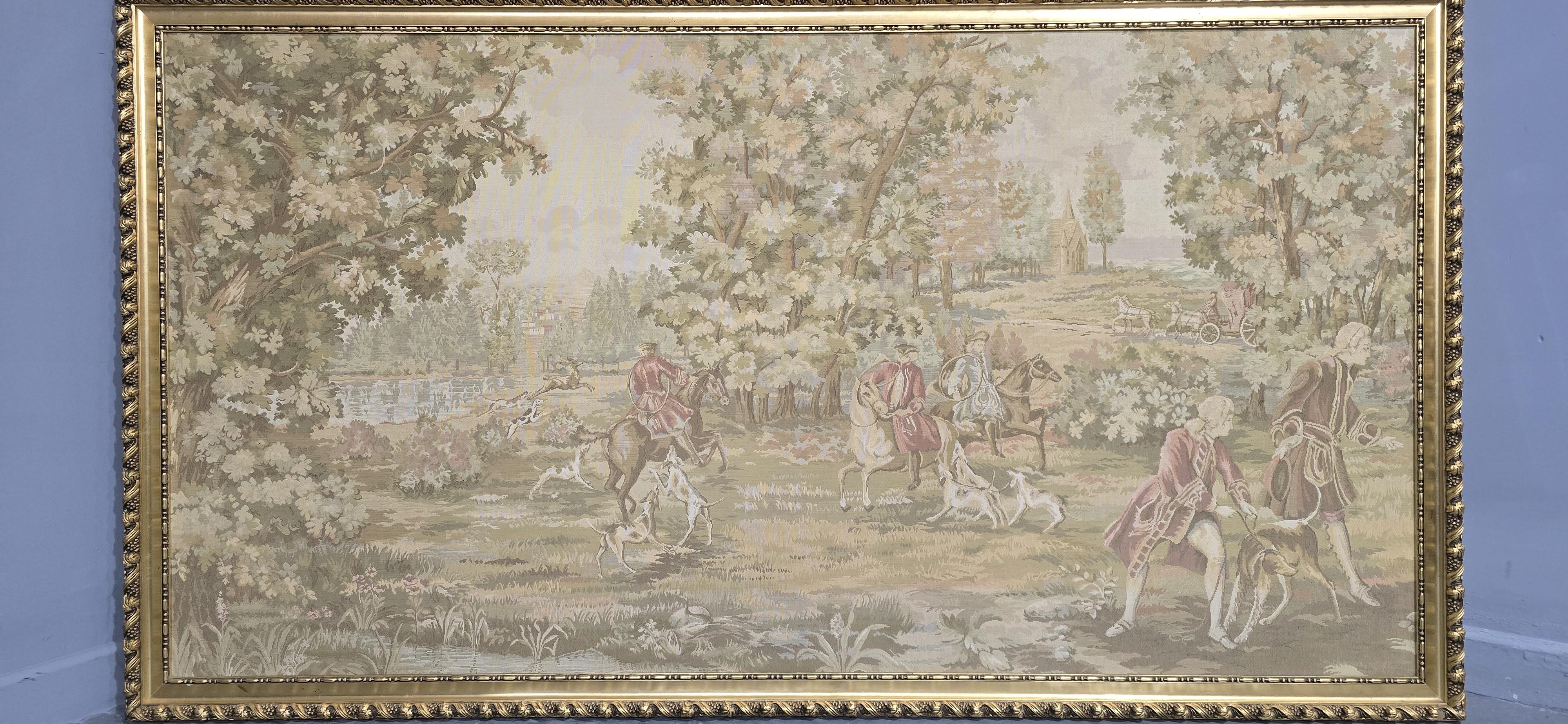 Huge French Framed Tapestry In Excellent Condition For Sale In Swadlincote, GB