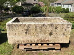 Huge French Hand-Carved Limestone Trough