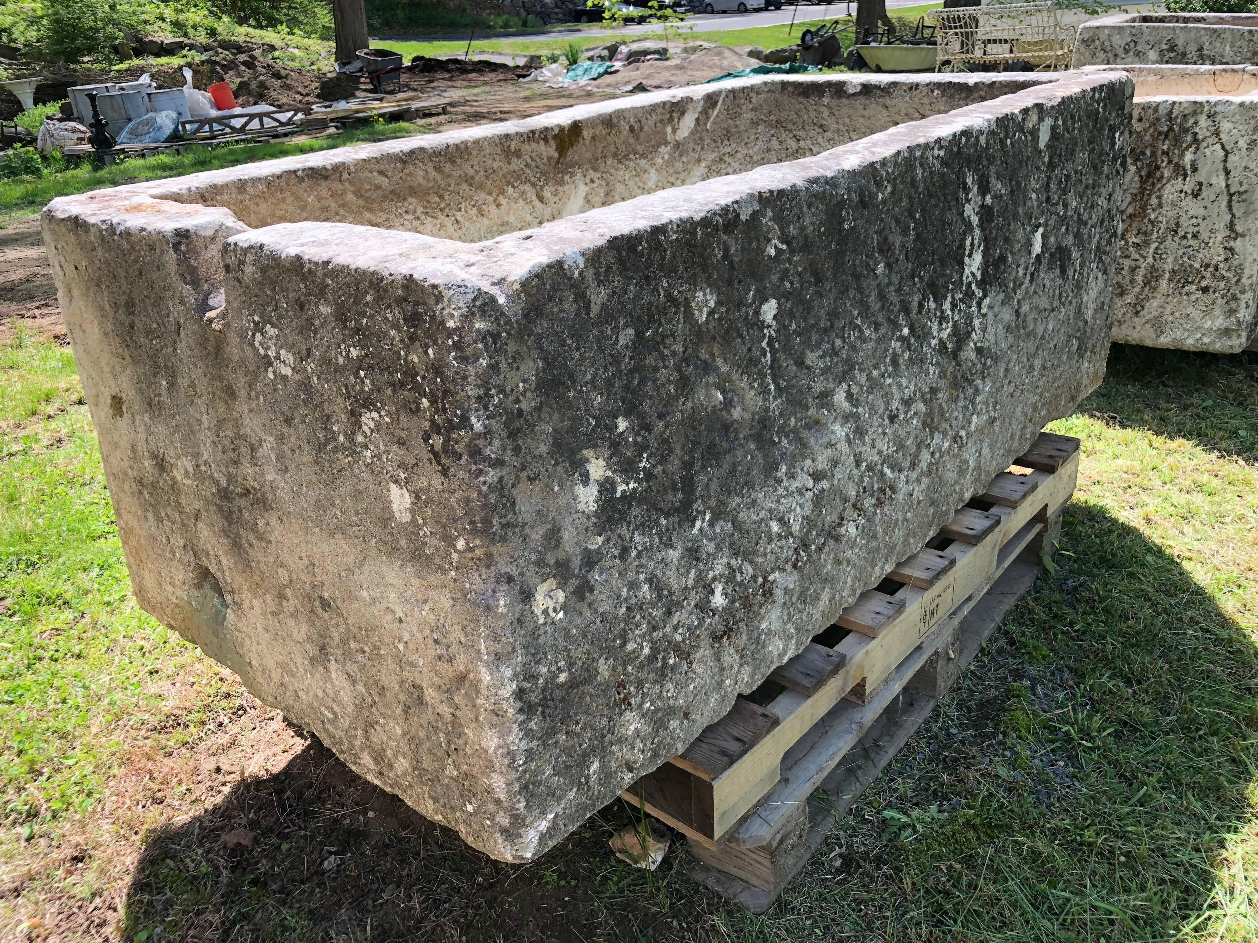 Huge French Hand-Carved Limestone Trough 3