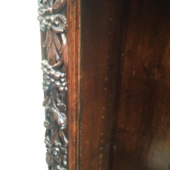Huge French Heavily Carved Oak Bookcase, circa 1880
