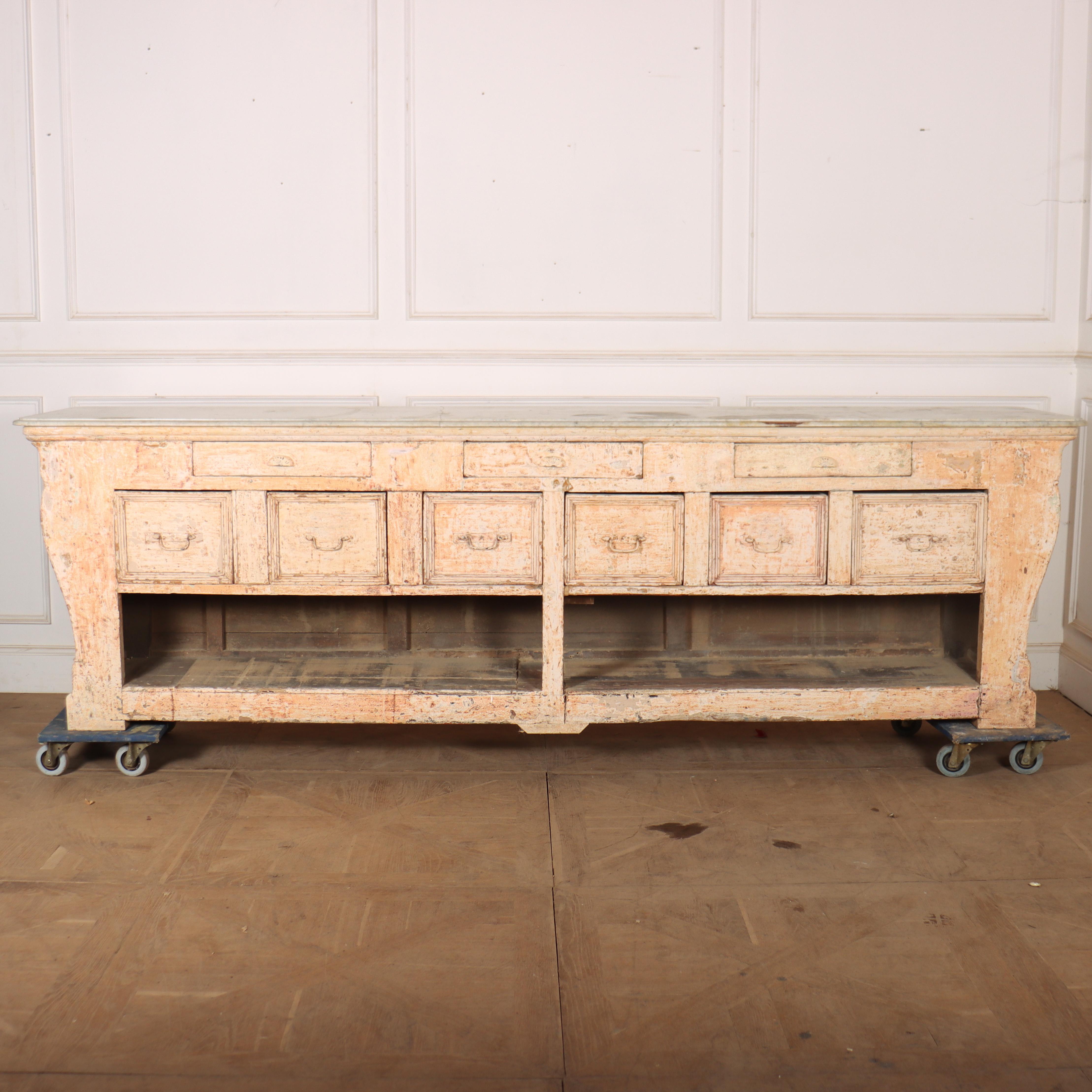 Huge French Original Painted Shop Counter 5