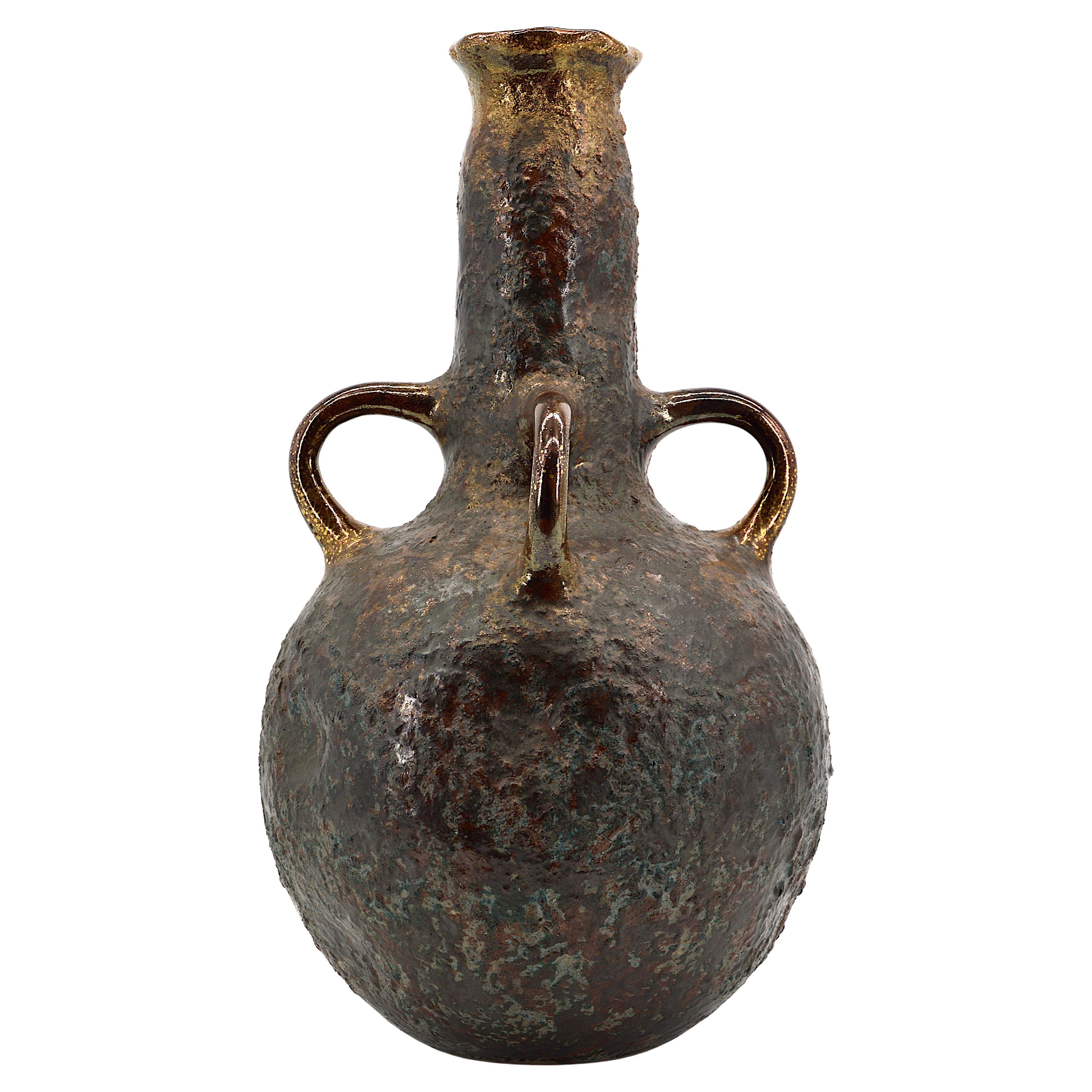 Huge French Stoneware Vase, 20th Century