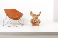 1950s French Ceramic Owl Vase - Decorative Object in Good Condition