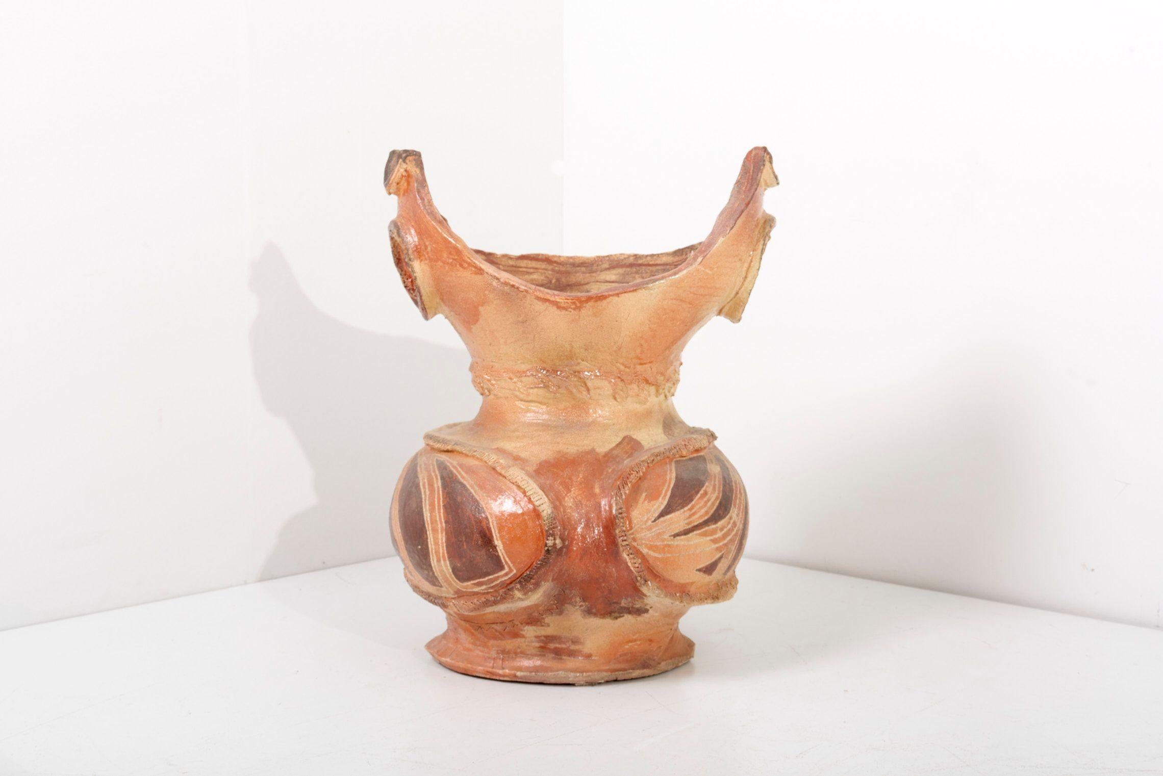 Huge French Vase in the Shape of an Owl, 1950s For Sale 4