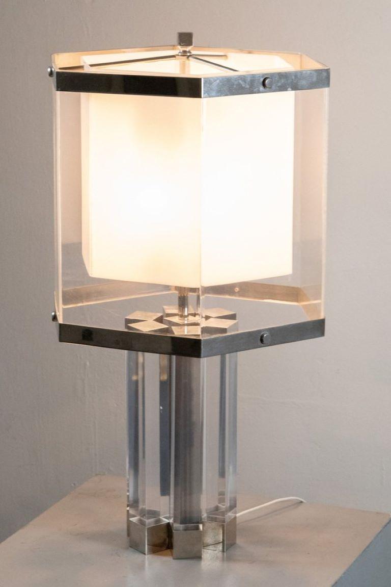 Énorme lampe de table Gaetano Sciolari des années 70 Bon état - En vente à Torino, IT
