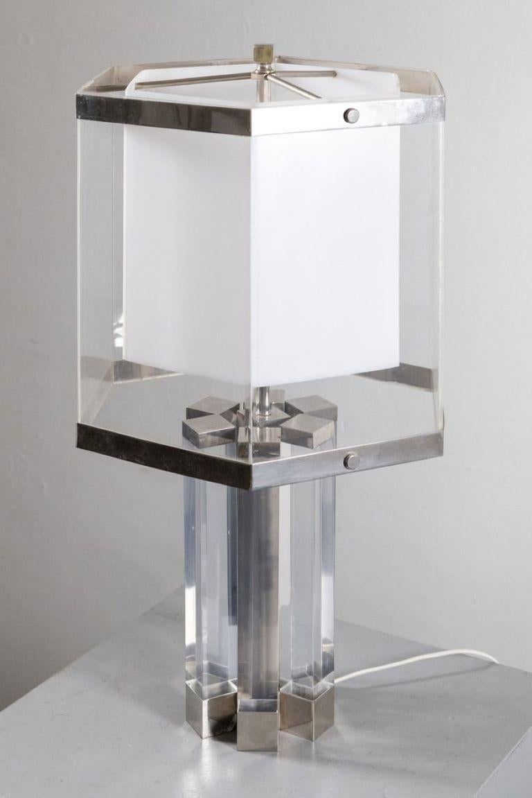 Énorme lampe de table Gaetano Sciolari des années 70 en vente 2