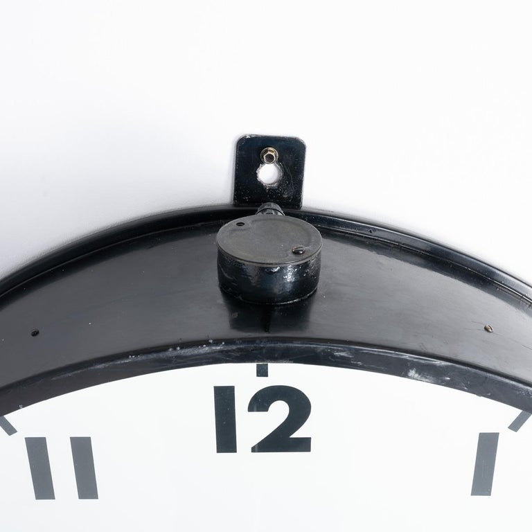 Huge Gent Chloride Vintage Railway Station Wall Clock For Sale at 1stDibs