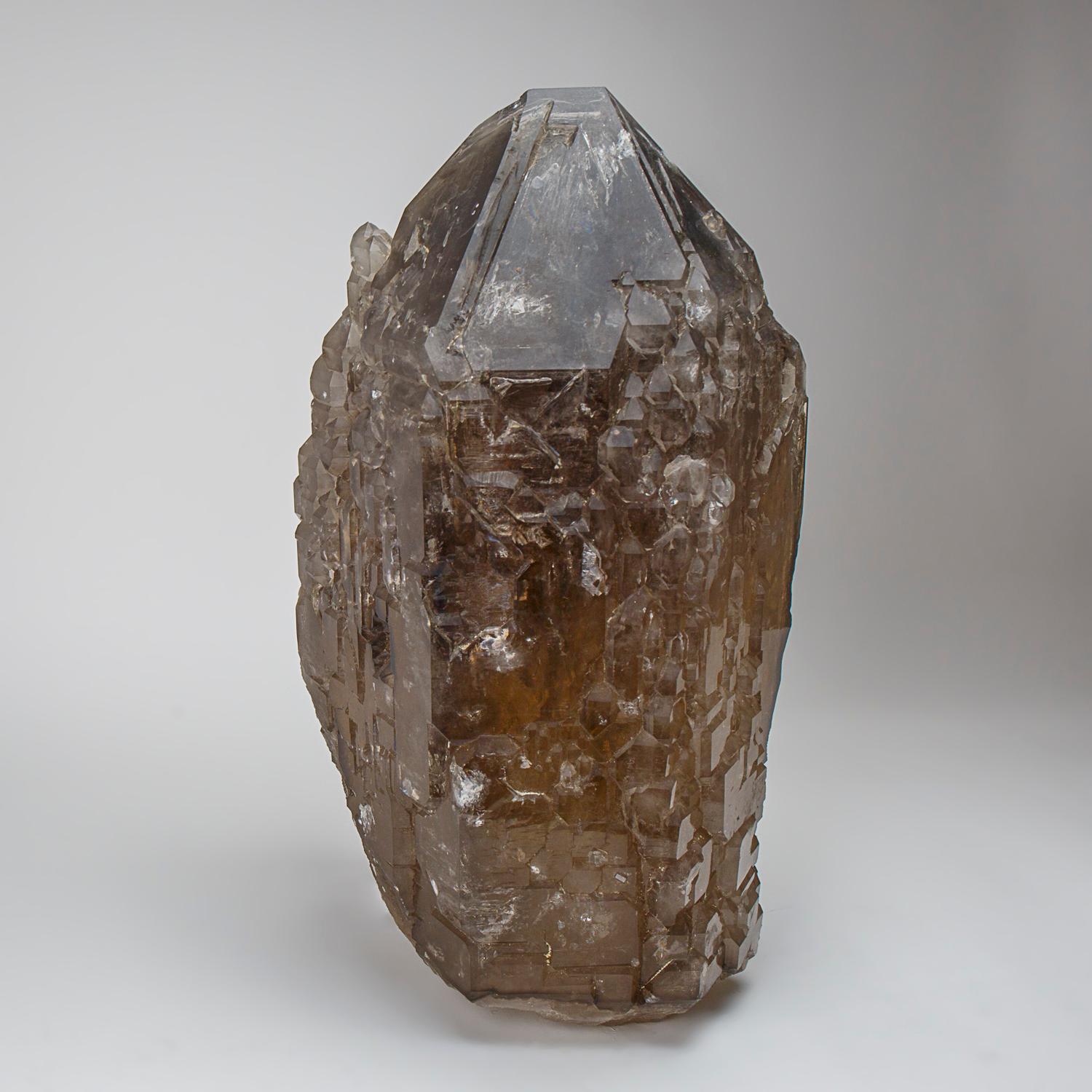 Contemporary Huge Genuine Cathedral Smoky Quartz Crystal Point From Brazil (81 lbs) For Sale