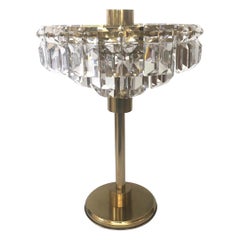 Huge German Midcentury Crystal Table Lamp, 1960s