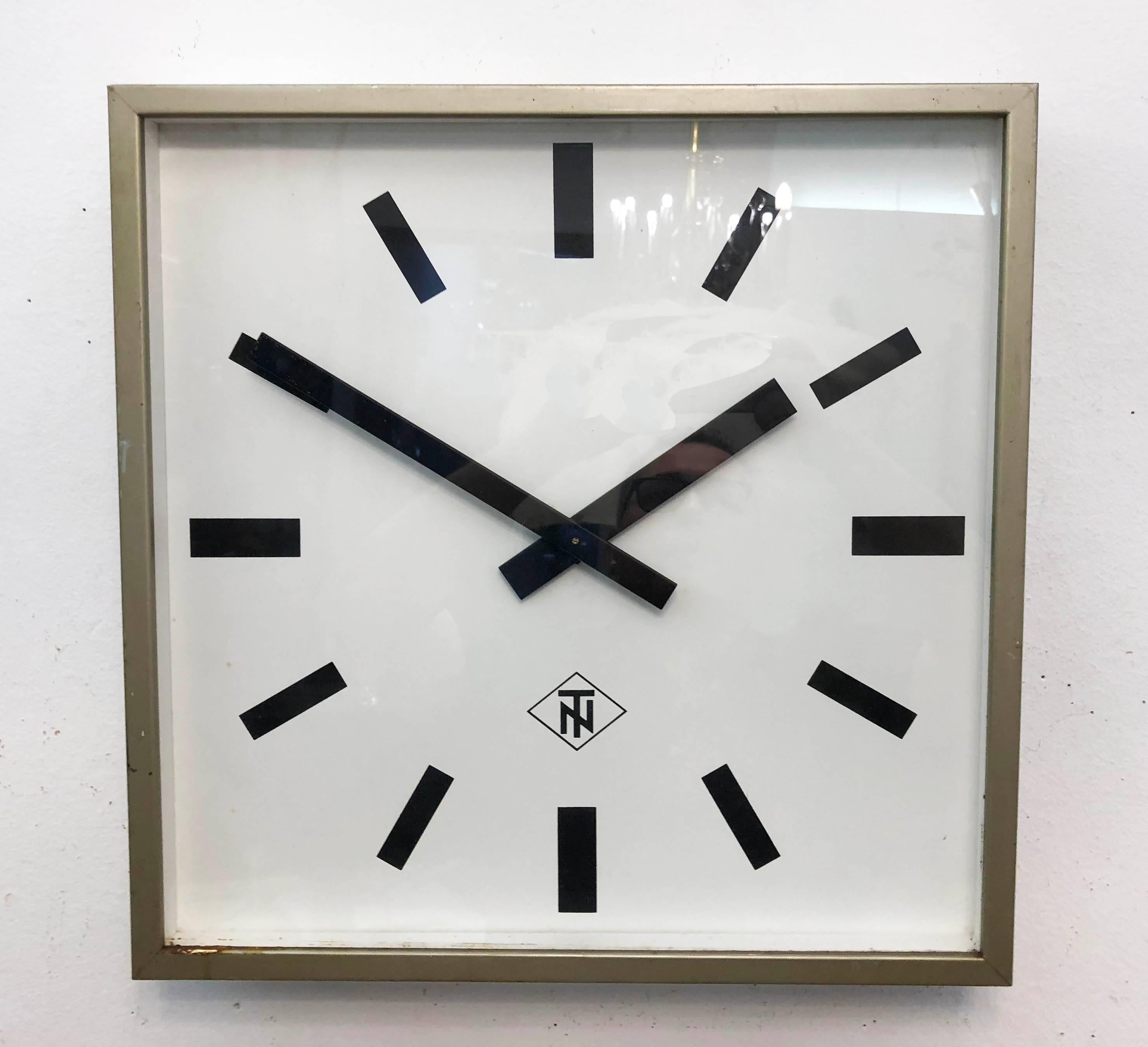 Mid-20th Century Huge German Telenorma Electric Wall Clock