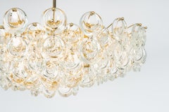 Huge Gilt Brass and Crystal Chandelier, Sciolari Design by Palwa, Germany, 1970s