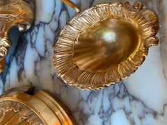 Huge Gilt Bronze and Glass Punch Bowl