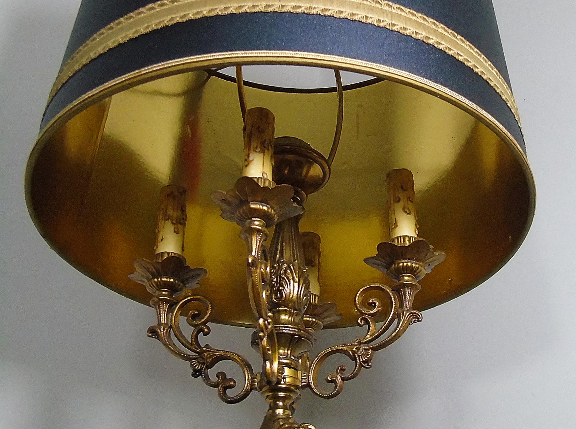 Huge Gilt Metal Empire Style Table Lamps, set of two 1960s (Stein)