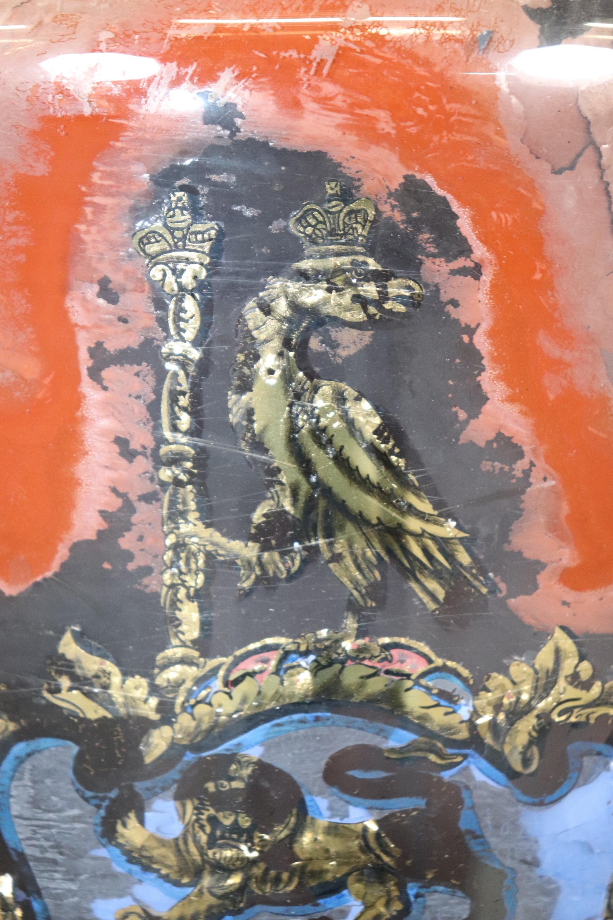 Huge Glass Rare Eglomise Paint Decorated Advertising Opium Jar from 1870s Era 5