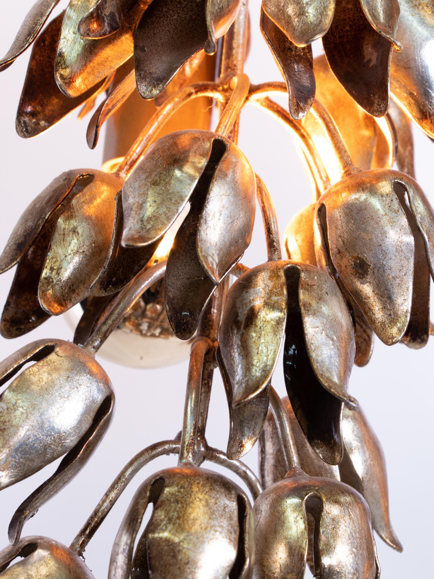 Mid-Century Modern Huge Gold Plated Wall Light 'Pioggia d'Oro' by Hans Kögl, 1970