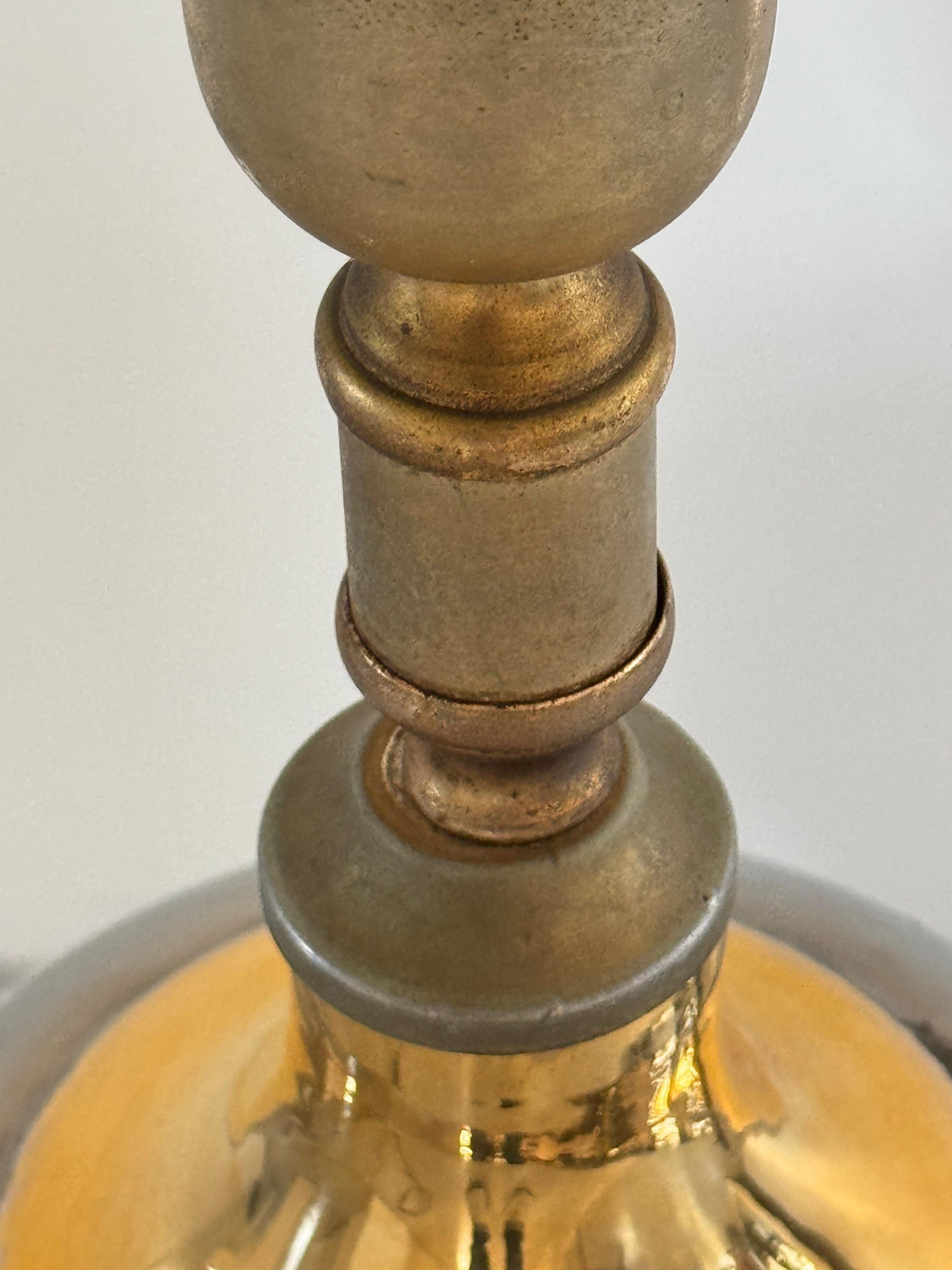 Fin du 20e siècle Énorme lampe en céramique en forme de rosaire en or et argent attribuée à Zaccagnini Italie circa 1970 en vente