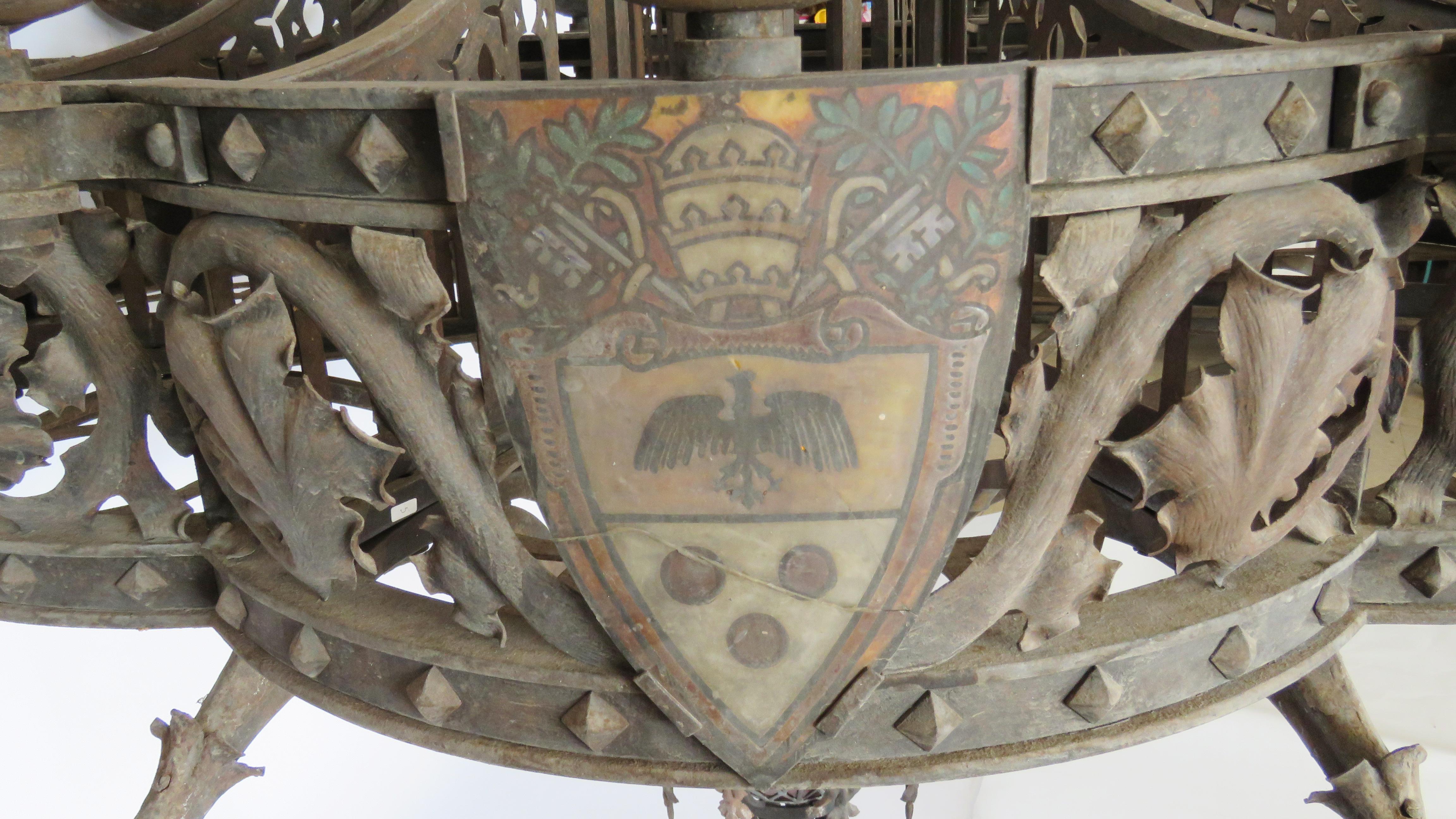Huge Gothic Iron Chandelier For Sale 6