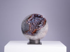 Huge Grape Agate Amethyst & Chalcedony Crystal Sphere