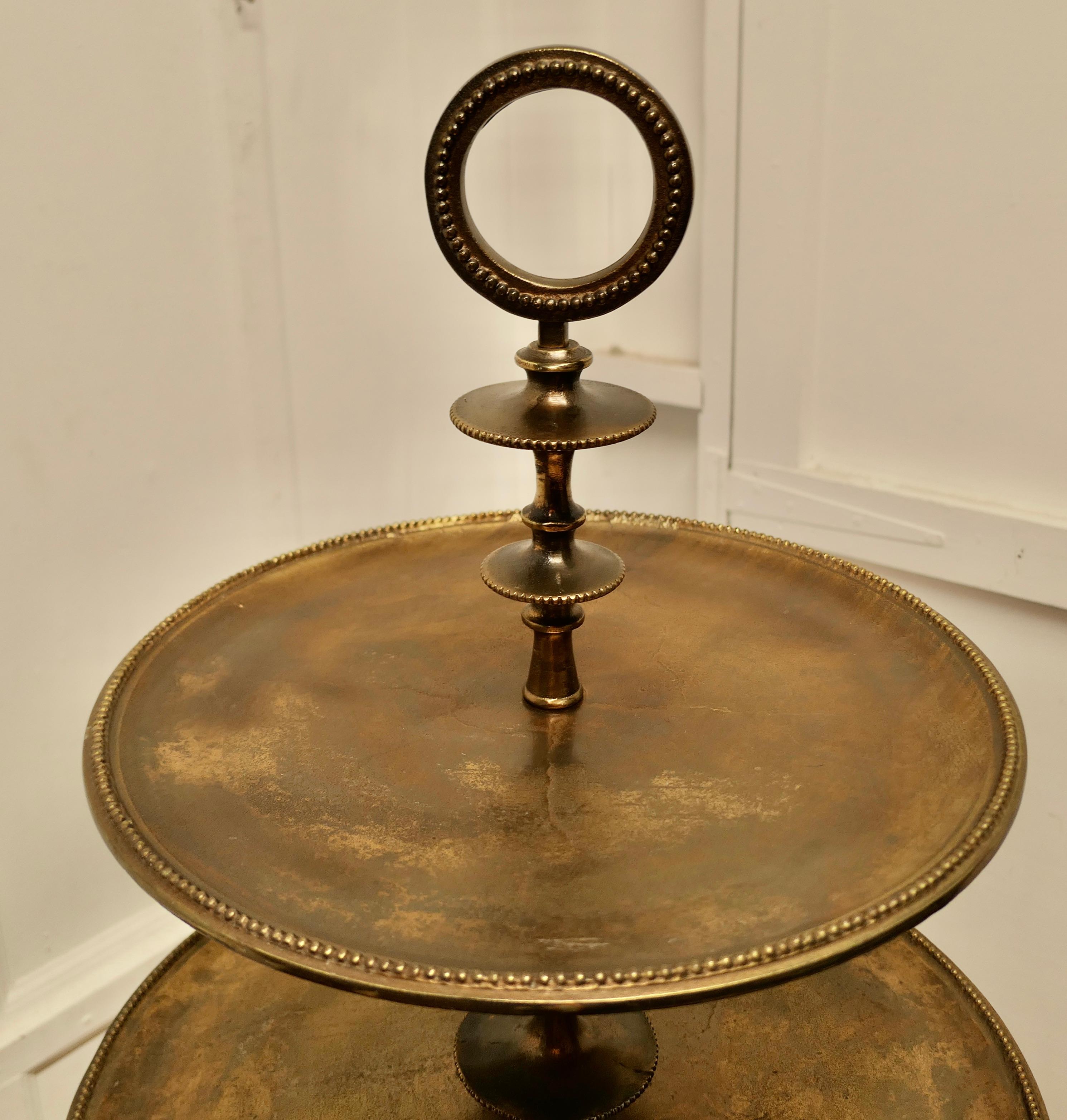 Iron Huge Gueridon Cake Stand or Dumb Waiter   A charming and unusual piece  For Sale