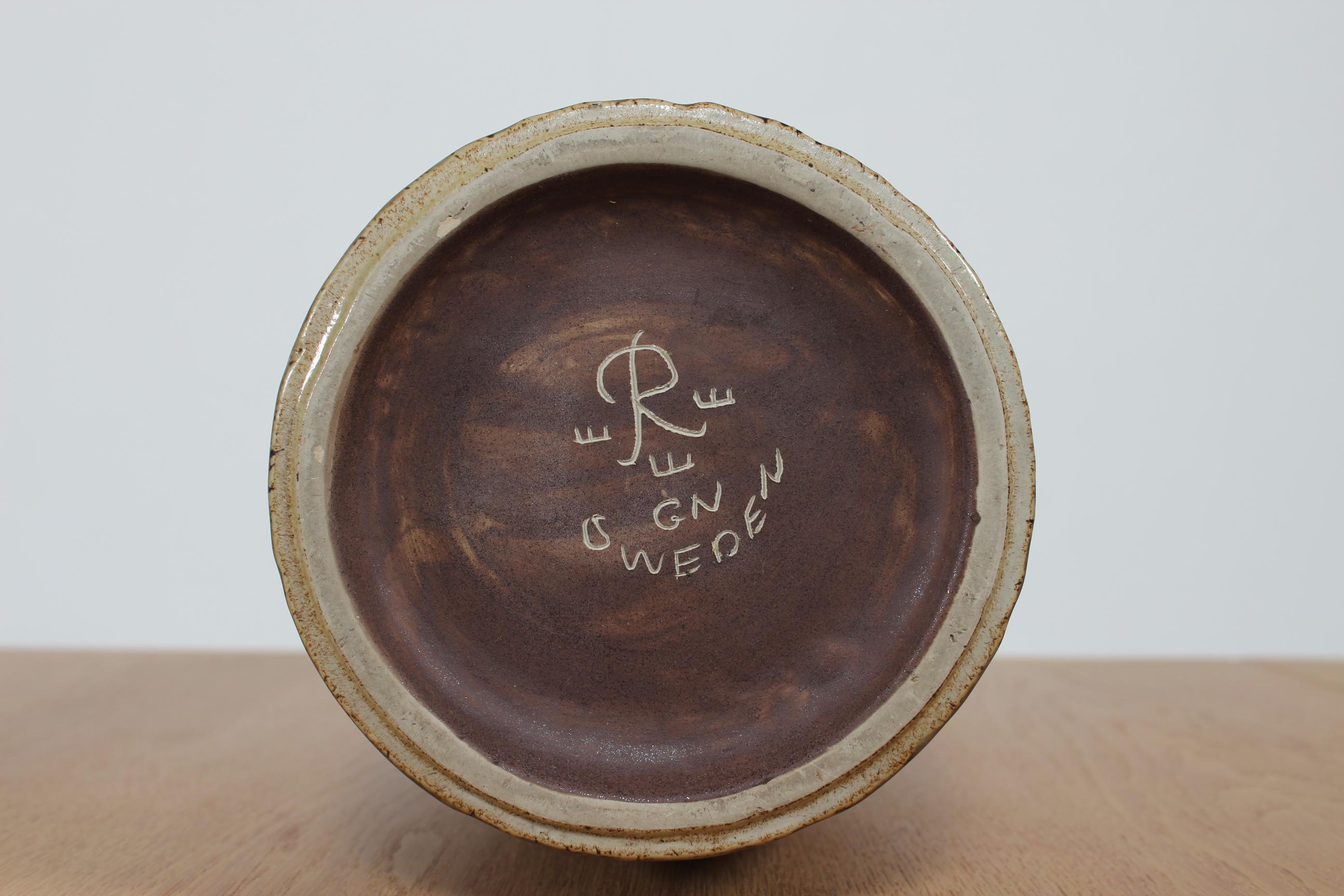 ENORME Gunnar Nylund  Vaso da terra Rubus in gres di Rôrstrand in Svezia anni '50 In condizioni buone in vendita a Silkeborg, Silkeborg