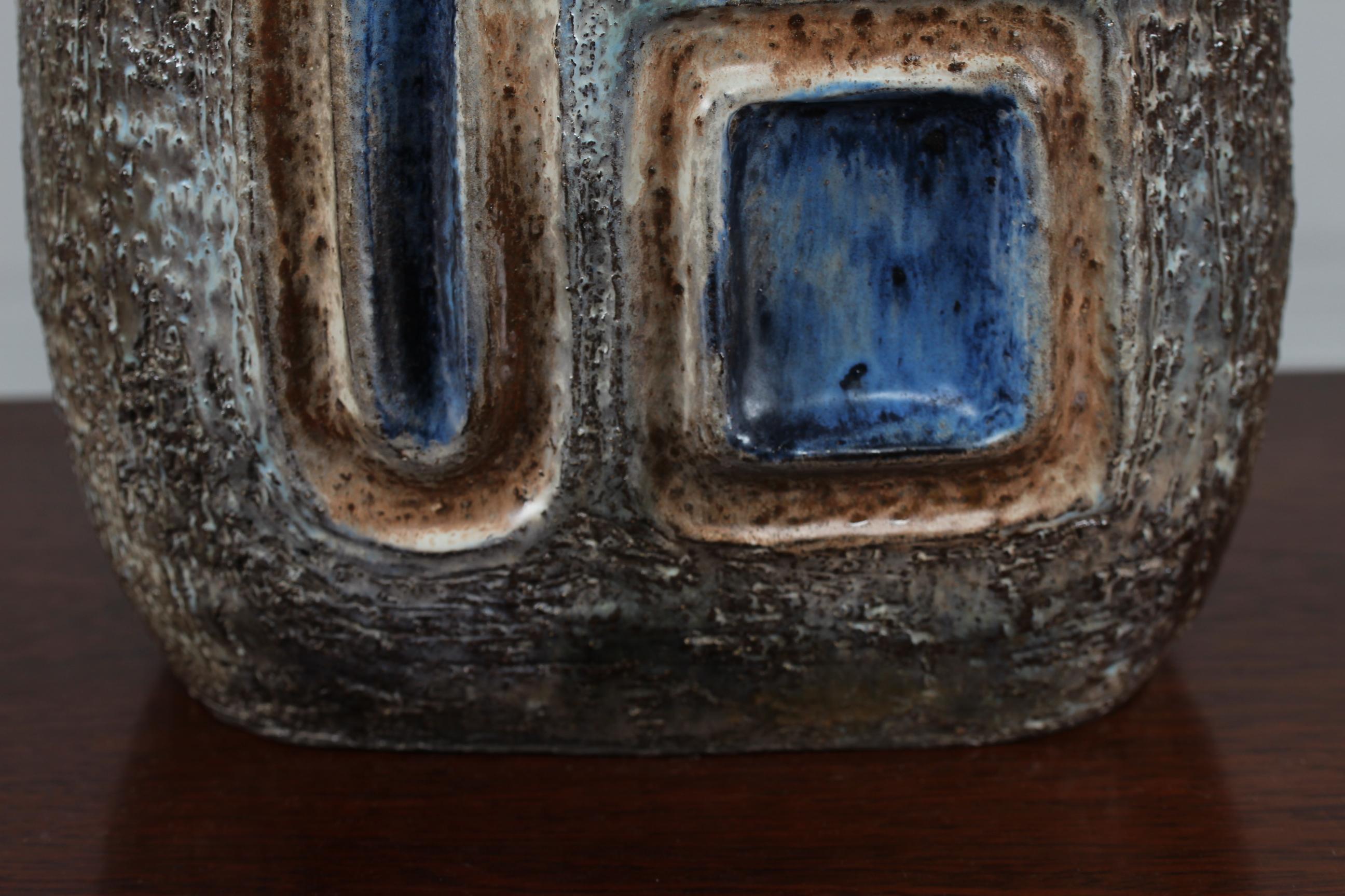 H 35 inch Huge Danish Brutalist Sejer Ceramic Sculptural Table Lamp, 1960s 4