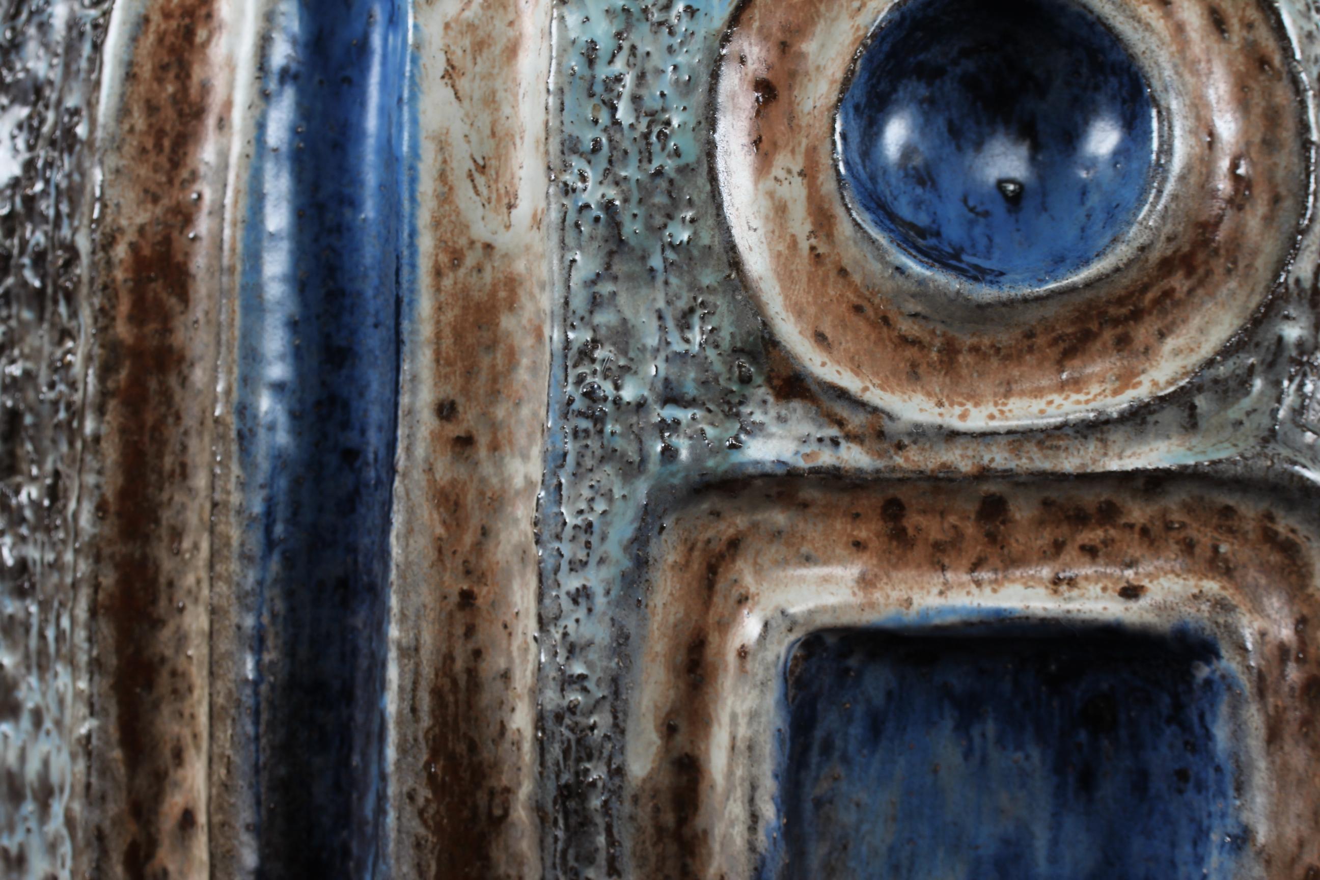 H 35 inch Huge Danish Brutalist Sejer Ceramic Sculptural Table Lamp, 1960s 7