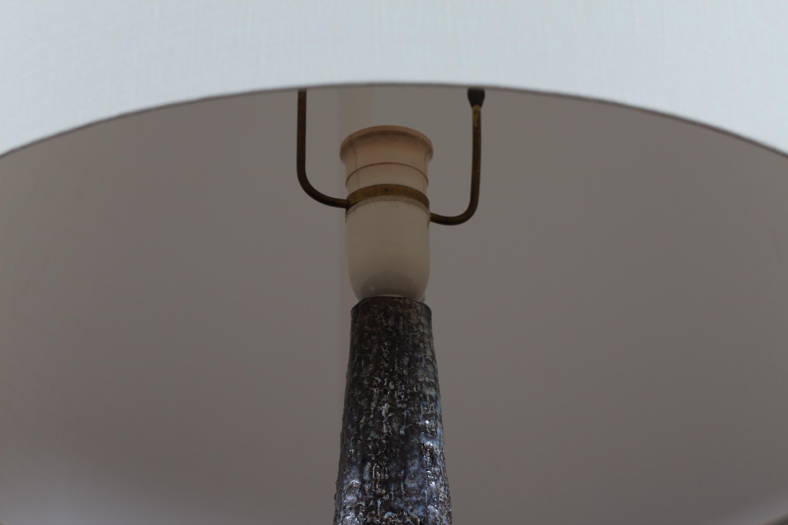H 35 inch Huge Danish Brutalist Sejer Ceramic Sculptural Table Lamp, 1960s 2