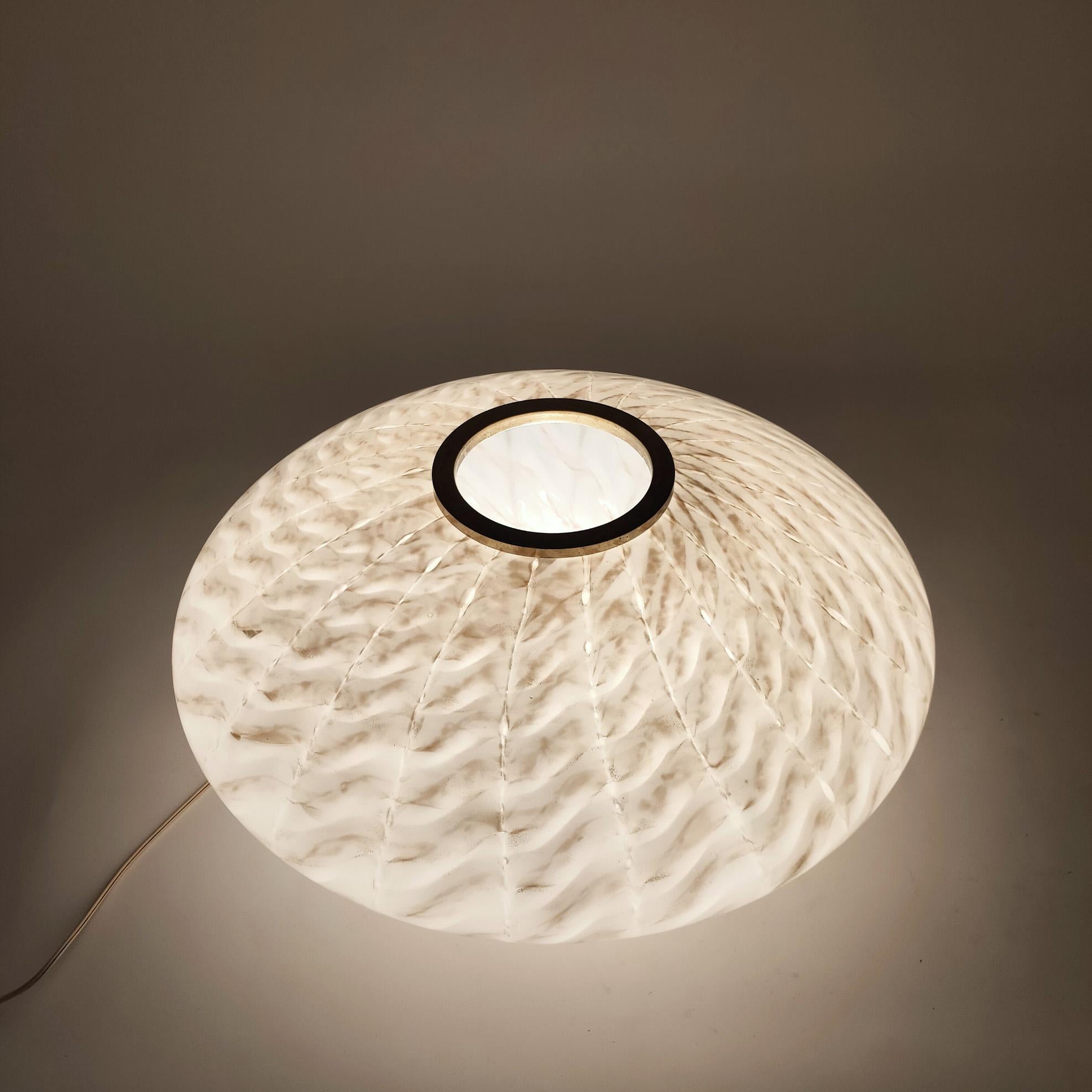 Huge hand-blown murano floor/table lamp by F. Fabbian for Mazzega, Italy, 1970s en venta 2