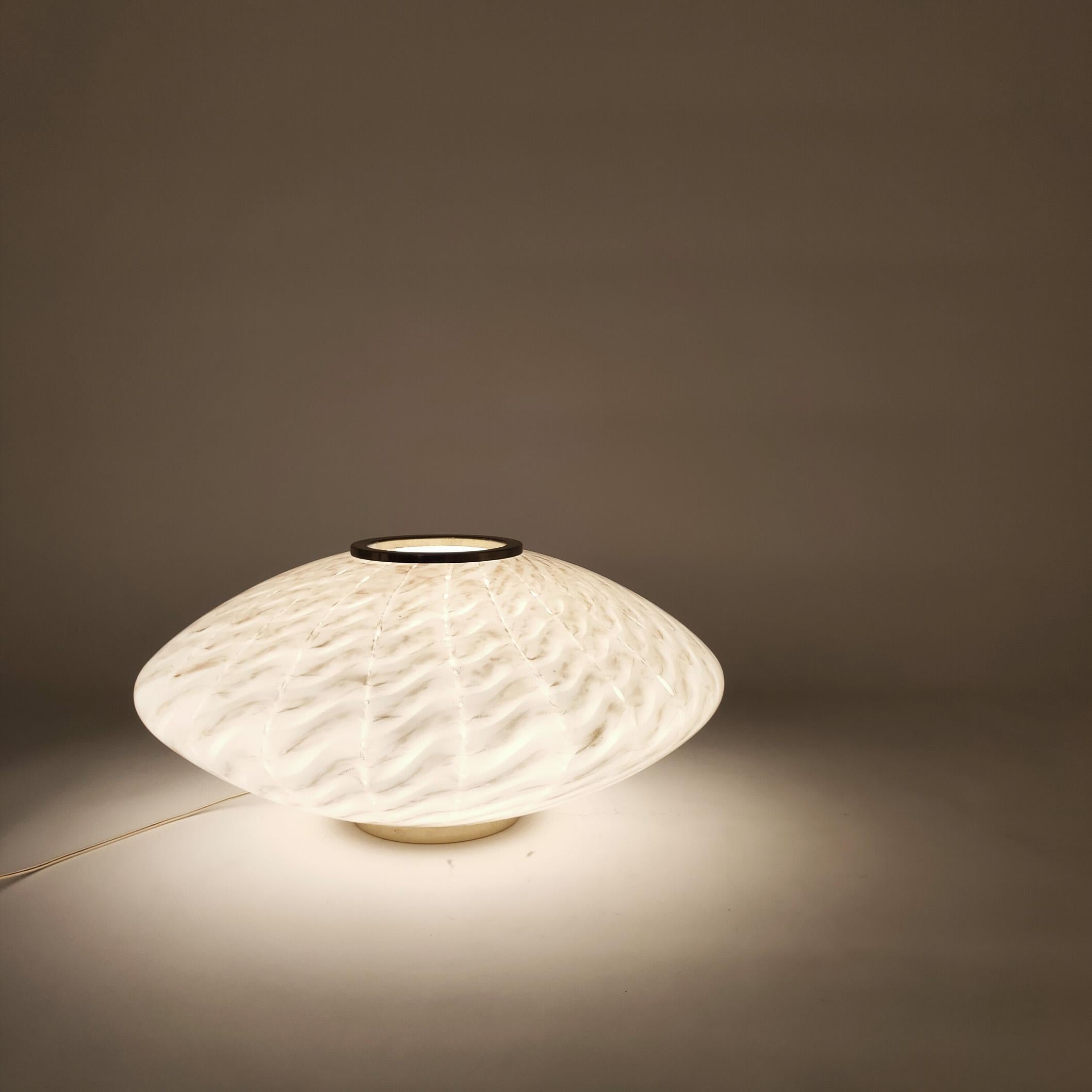Huge hand-blown murano floor/table lamp by F. Fabbian for Mazzega, Italy, 1970s en venta 3