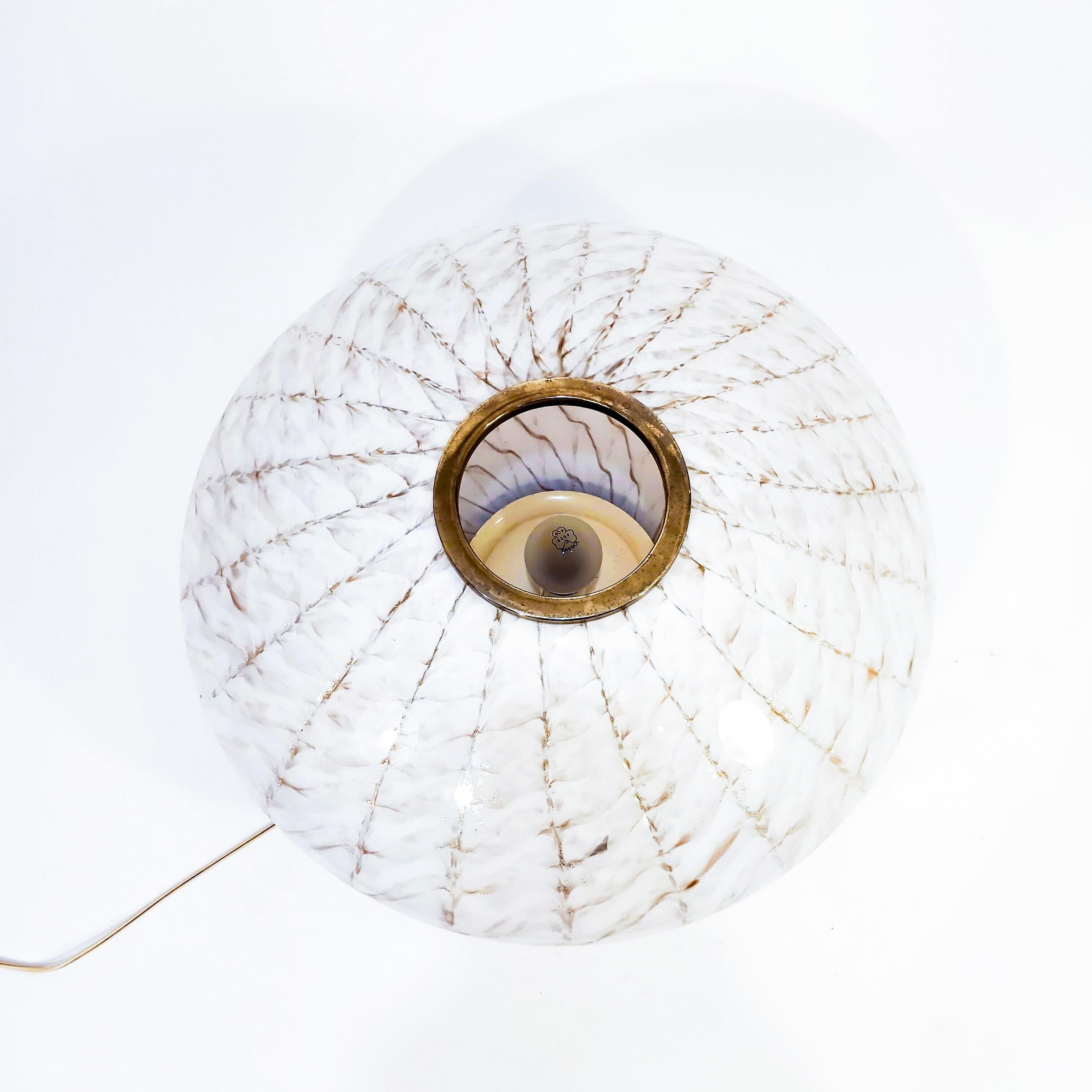 Huge hand-blown murano floor/table lamp by F. Fabbian for Mazzega, Italy, 1970s Italiano en venta