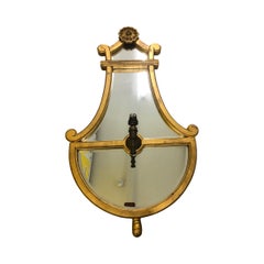 Huge hand carved Giltwood framed Mirror wall sconce designed by John Stefanidis
