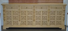 Huge Hand Carved Sideboard Ornate Deatiling Keys for All Locks Lovely Find