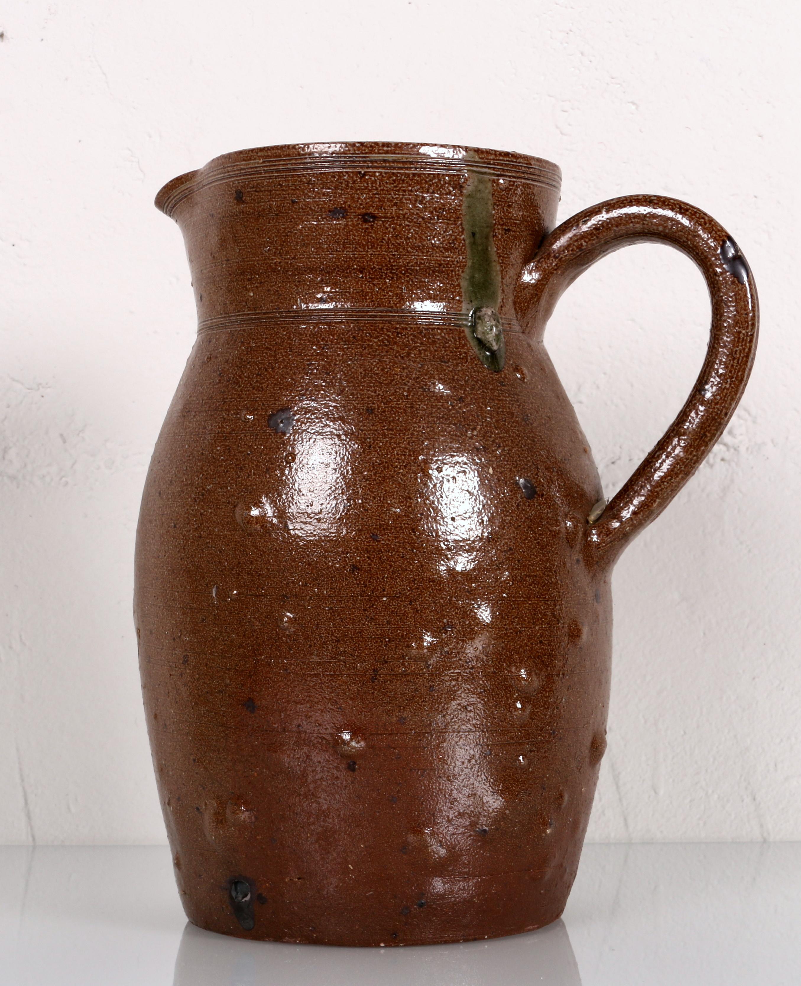 énorme JUG archaïque fait main Gritstone Portugal 1970 JAR Pitcher en vente 3