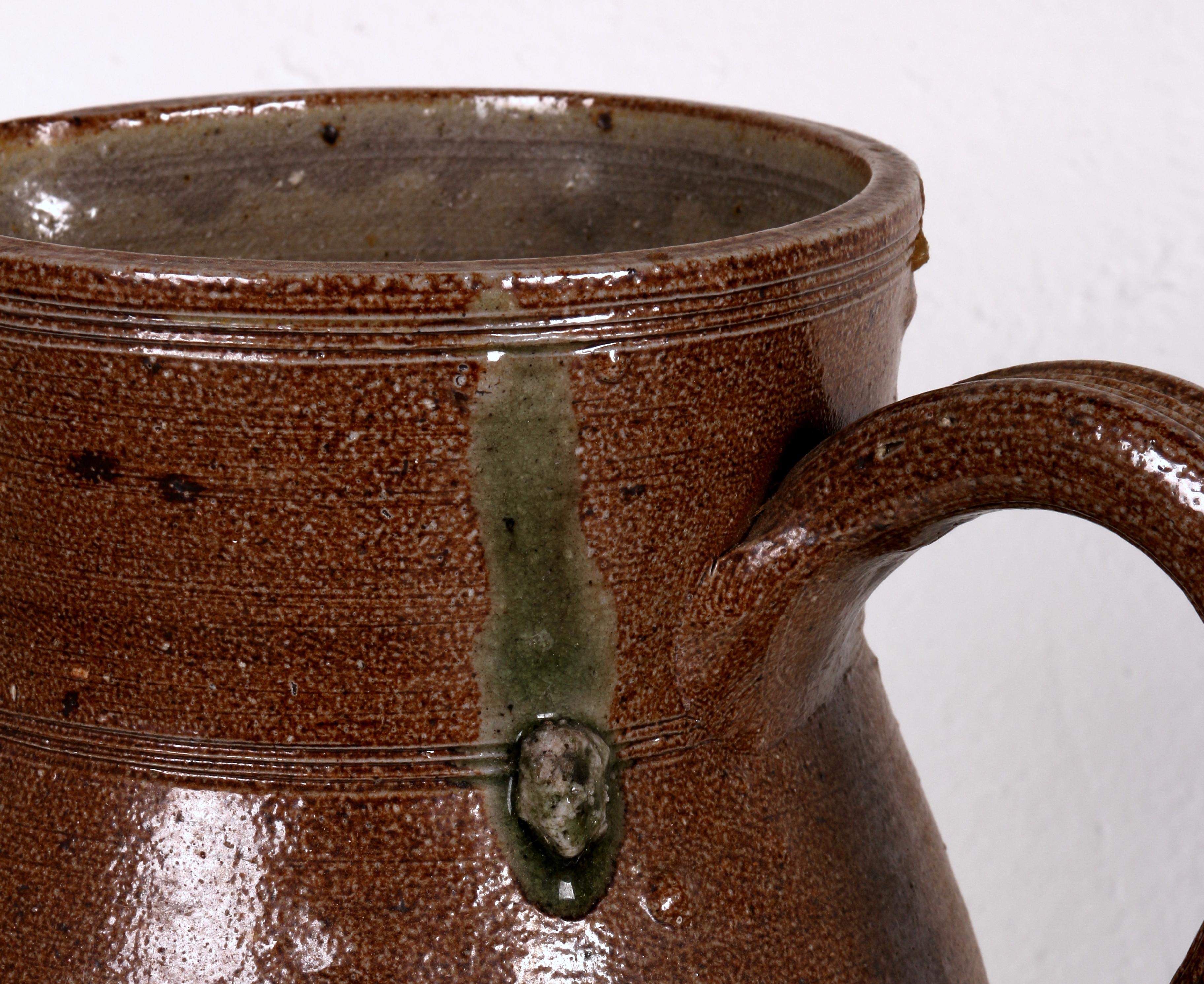 énorme JUG archaïque fait main Gritstone Portugal 1970 JAR Pitcher Bon état - En vente à Landshut, BY