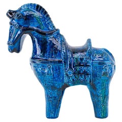 Huge Handmade Ceramic Horse by Bitossi, Italy, 1960s