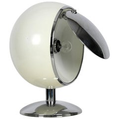 Vintage Huge Heavy Italian Metal Table or Floor Lamp with Movable Vizor Space Age