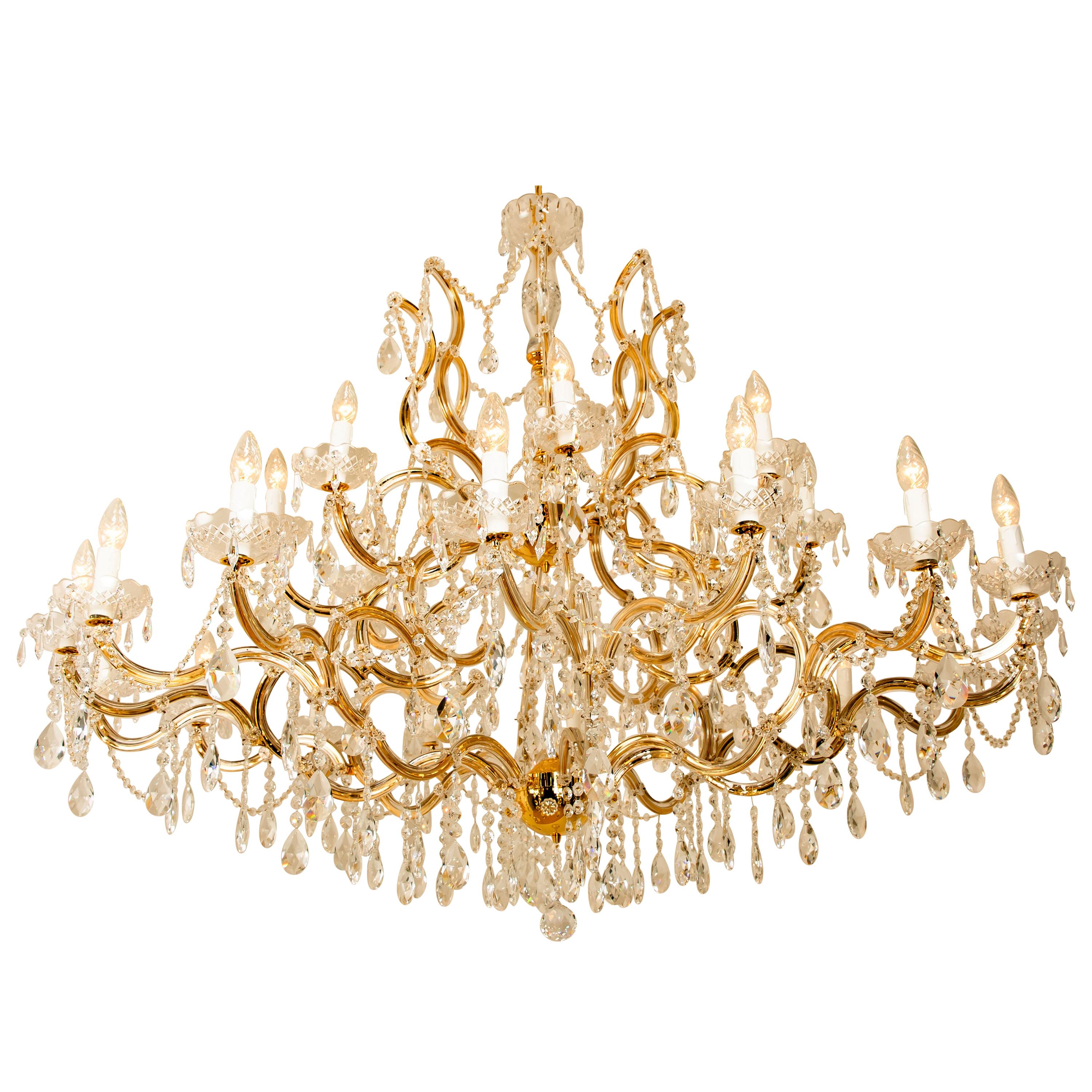 Huge HighEnd XXL Maria Theresa Gold Plated Swarovski Chandelier For