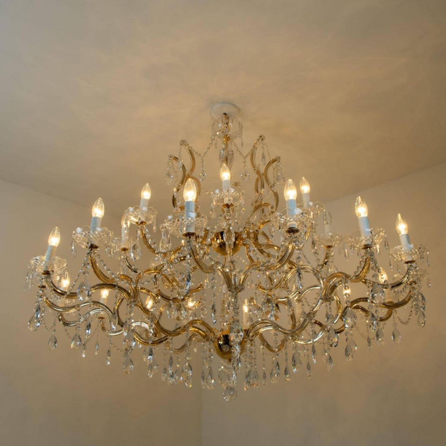 Huge High-End XXL Maria Theresa Gold Plated Swarovski Chandelier For Sale 9