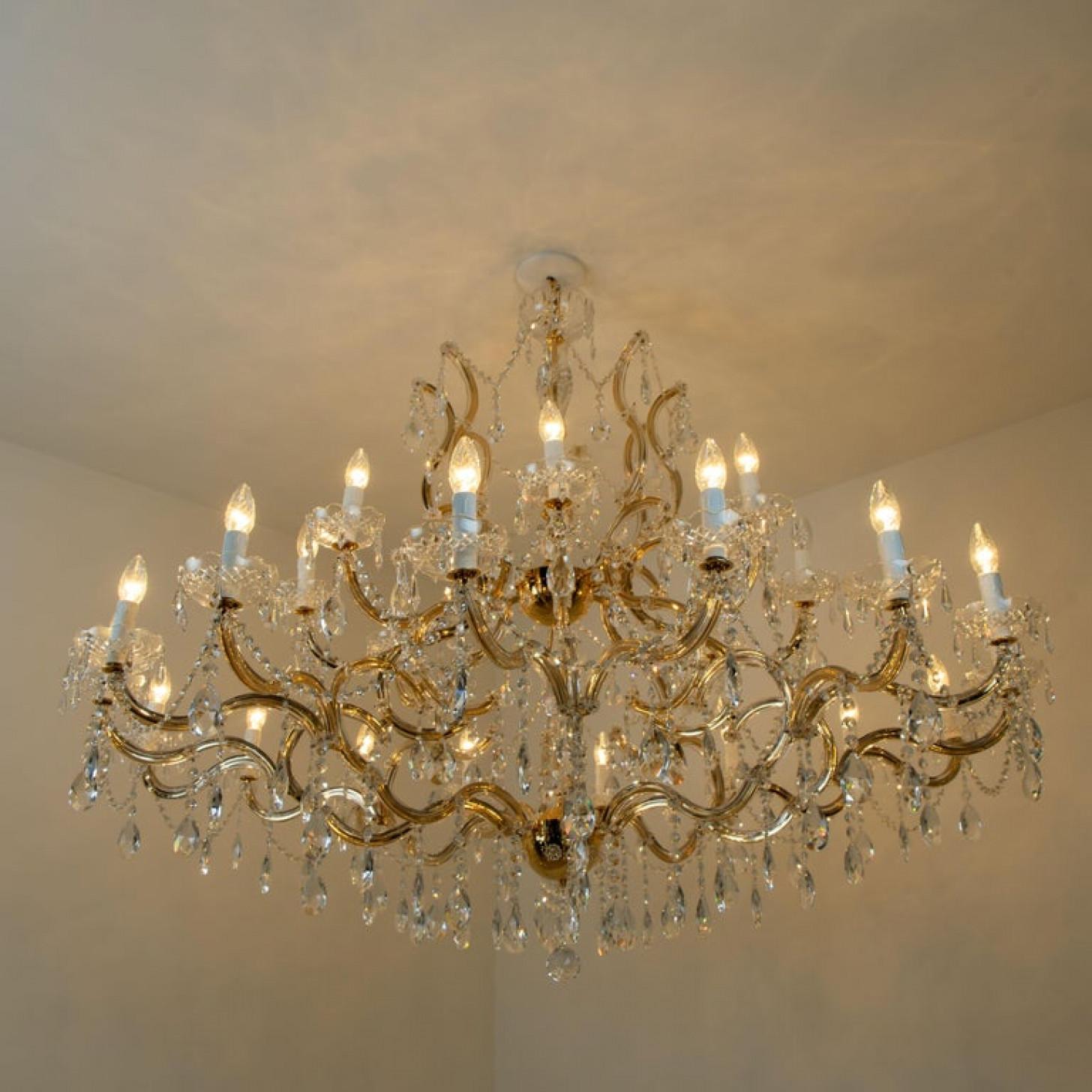 Huge High-End XXL Maria Theresa Gold Plated Swarovski Chandelier 9