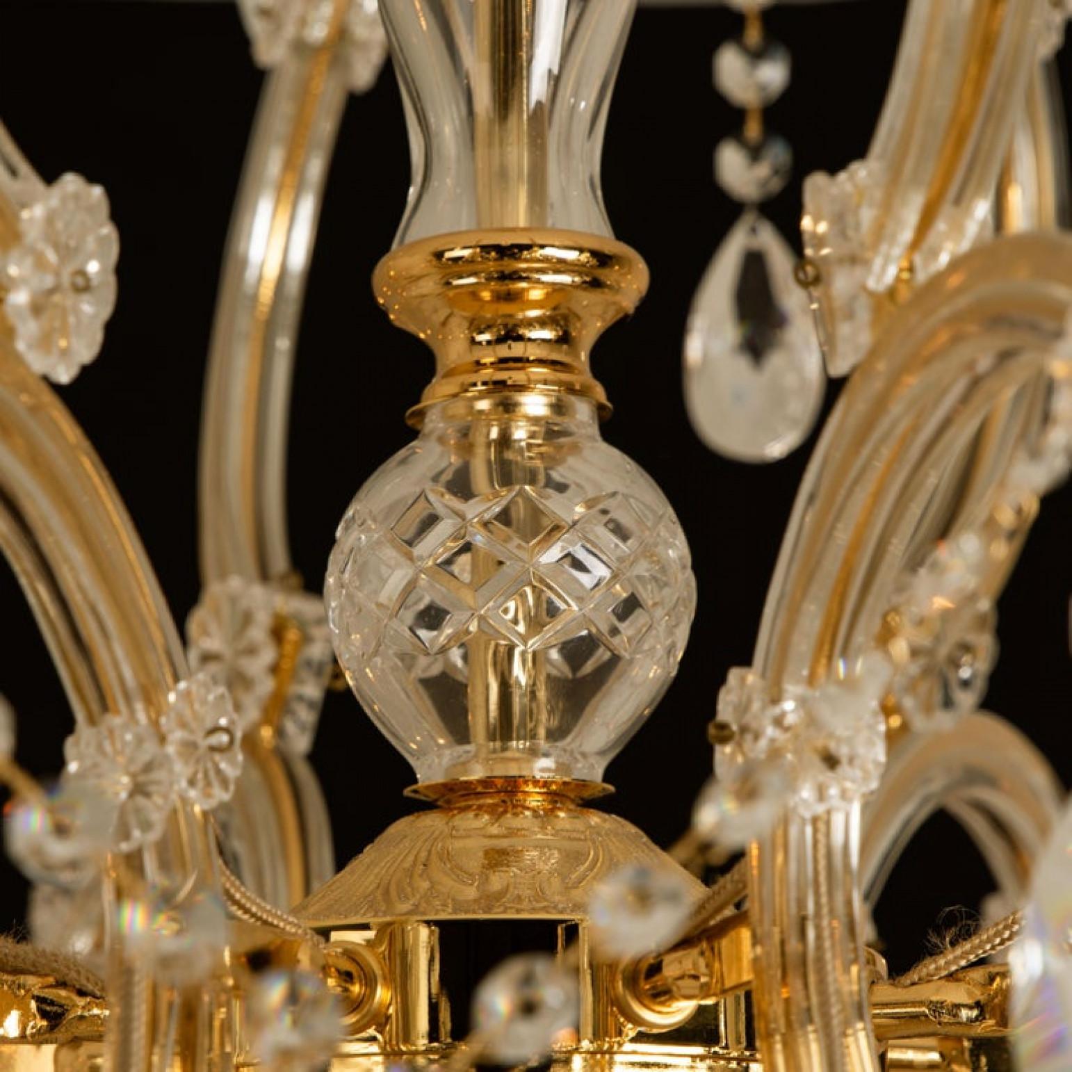 Huge High-End XXL Maria Theresa Gold Plated Swarovski Chandelier For Sale 10