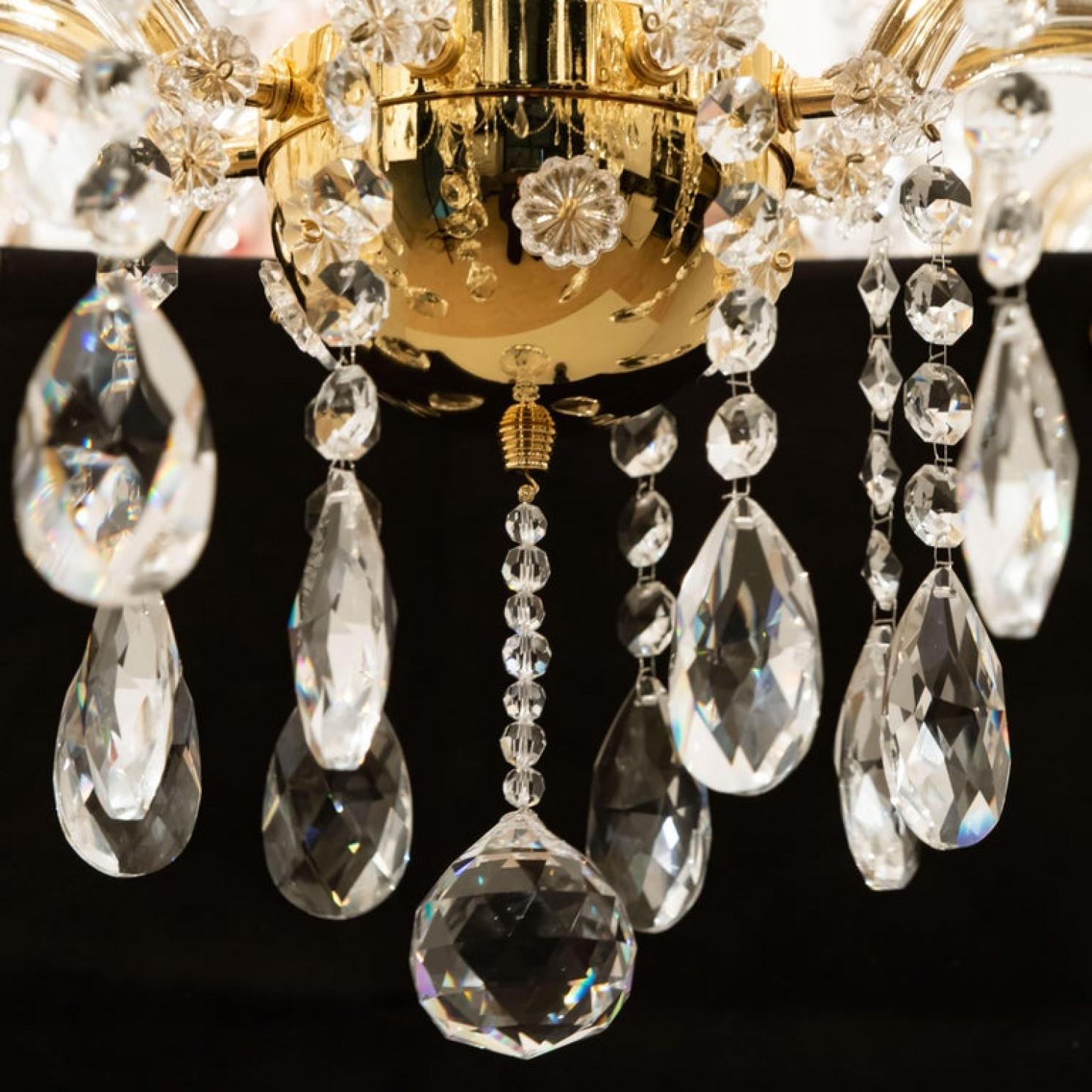 Huge High-End XXL Maria Theresa Gold Plated Swarovski Chandelier For Sale 11